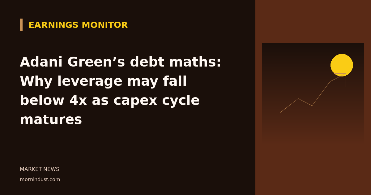 Adani Green’s debt maths: Why leverage may fall below 4x as capex cycle matures